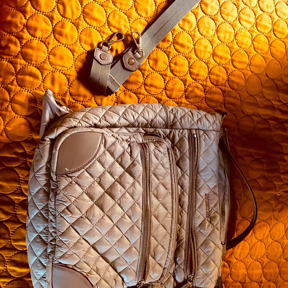 MZ wallace Crosby tote spacious cream color w/3 straps! U need this bag!